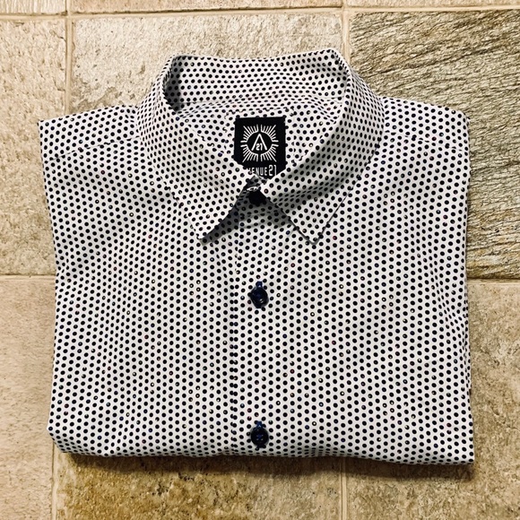 Avenue 21 Men’s XXL Polka Dot Button Down Shirt - Picture 12 of 14